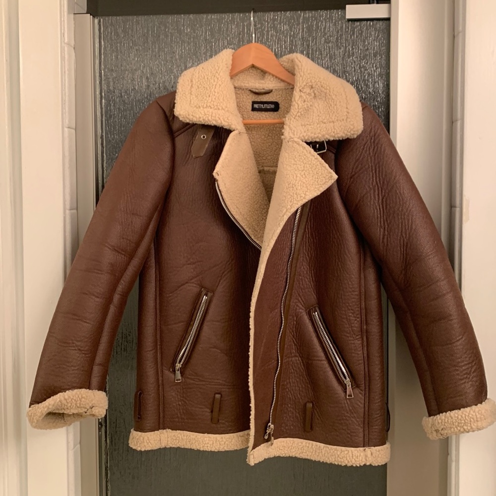 Brand new Pretty little thing Aviator jacket perfect condition